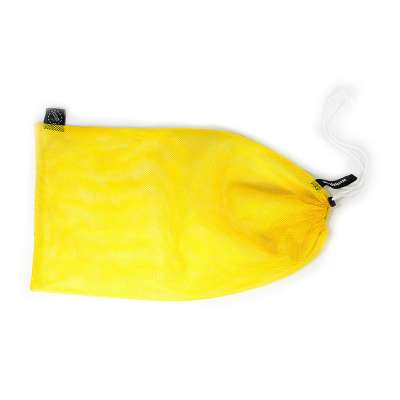 Wholesale Custom Personalized Label Yellow Nylon Mesh Drawstring Bag Cloth Laundry Toy Bag