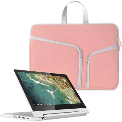 Custom luxury zipper pockets branded cute pink waterproof covers sleeve business stylish women laptop bag computer for ladies