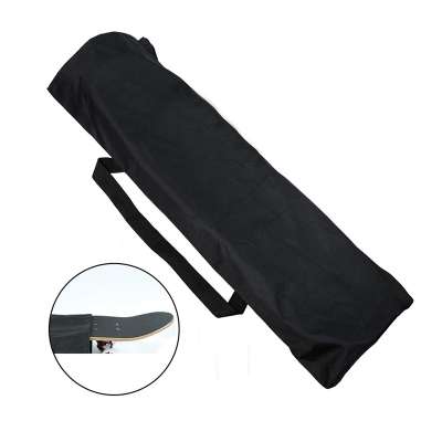 Portable Large Black Nylon Free Style Skateboard Travelling Equipment Carry Bag With Drawstring