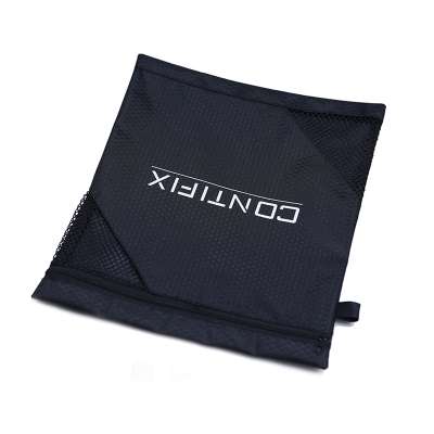 High Quality Wholesale Custom Black Printed Document Gift Storage Mesh Polyester Zipper Bag