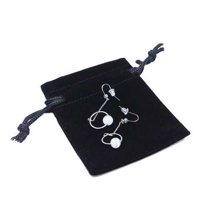 Promotional Velvet With Silk String Jewelry Cosmetic Makeup Gift Drawstring Pouch Bag