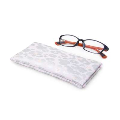 Custom Design Reusable White Pattern PU Leather Glasses Pouch Case SunGlasses Protective Carry Bag