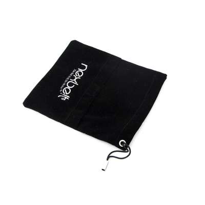 High Quality Luxury Black Custom Logo Storage Sunglasses Cosmetic Carry Velvet Drawstring Pouch Bag With Pockets